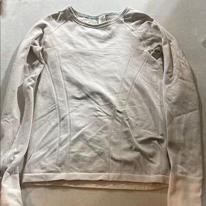 Ivivva Cream Textured Long Sleeve Top